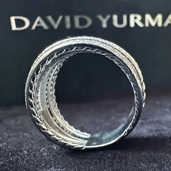 David Yurman Silver Diamond Ring - Picture 3 of 6